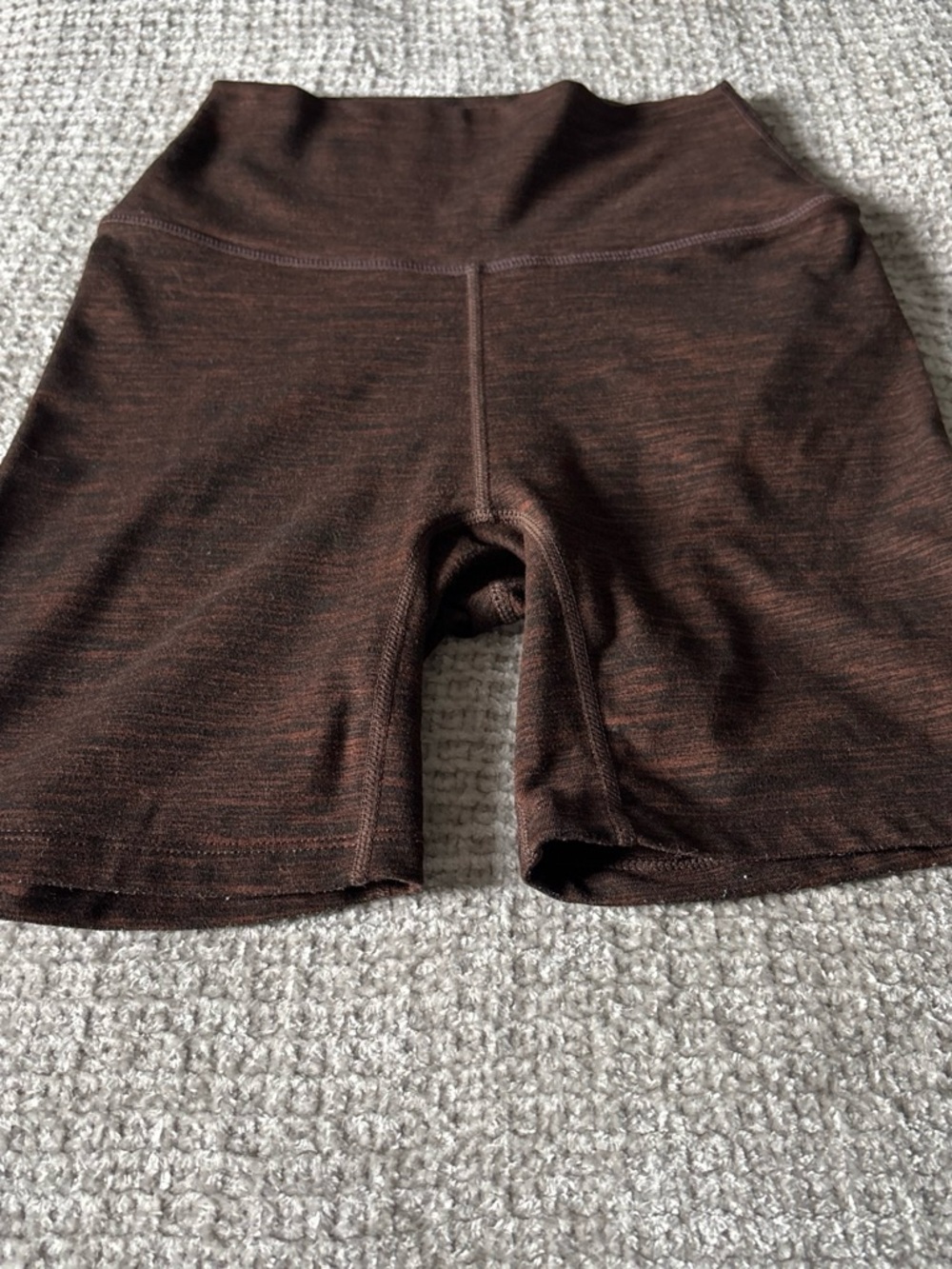 Crop Shop Boutique Brown Marled High-Waist Bike Shorts
